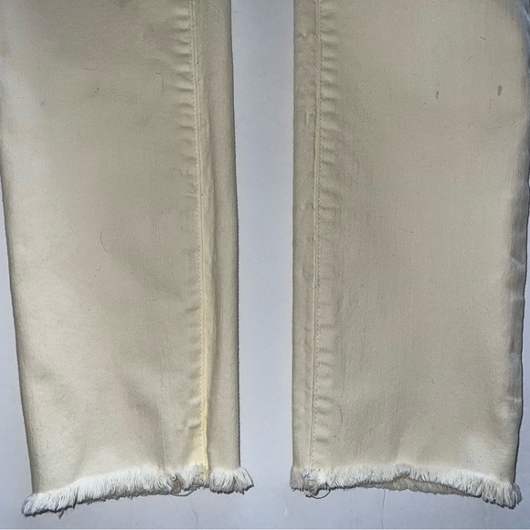 Lily Pulitzer Women’s Pale Yellow Low Rise Raw Hem Jeans Sz 0 - Picture 7 of 13